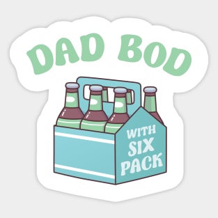 Funny Dad Bod With Six Pack Beer Sticker